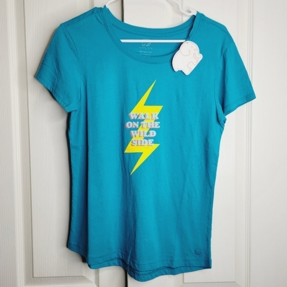 Ivory Ella Short Sleeved tshirt in small blue